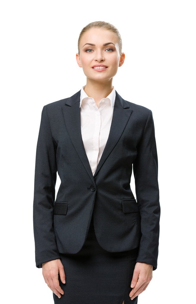 Half length portrait of businesswoman